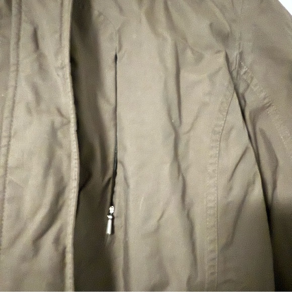 Eddie Bauer Parka Jacket Coat Weatheredge M Tall Brown Down Zip Hooded 650 Fill - Picture 5 of 14